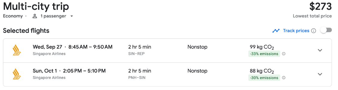 singapore to cambodia flights