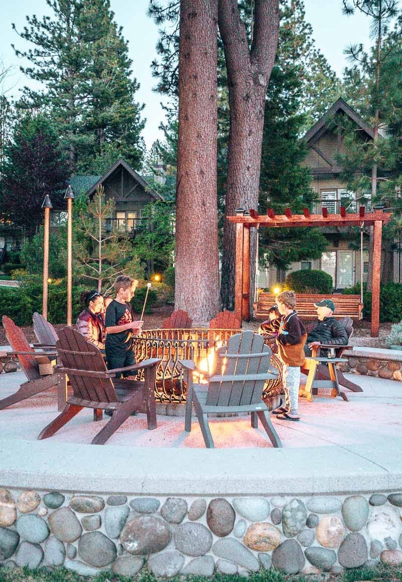 fire pit at Hyatt Regency Lake Tahoe
