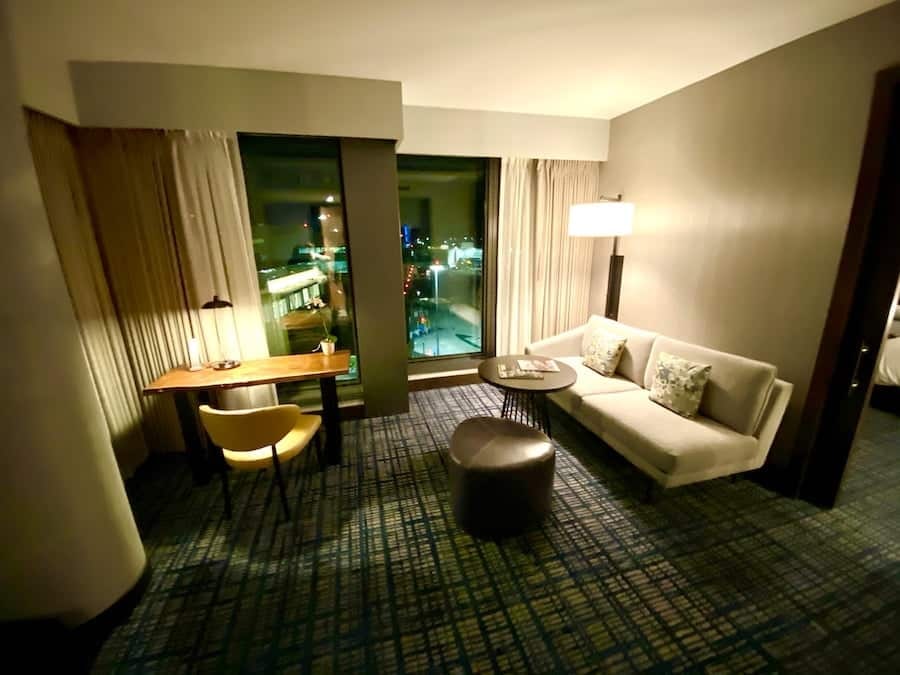 corner suite living room Grand Hyatt SFO