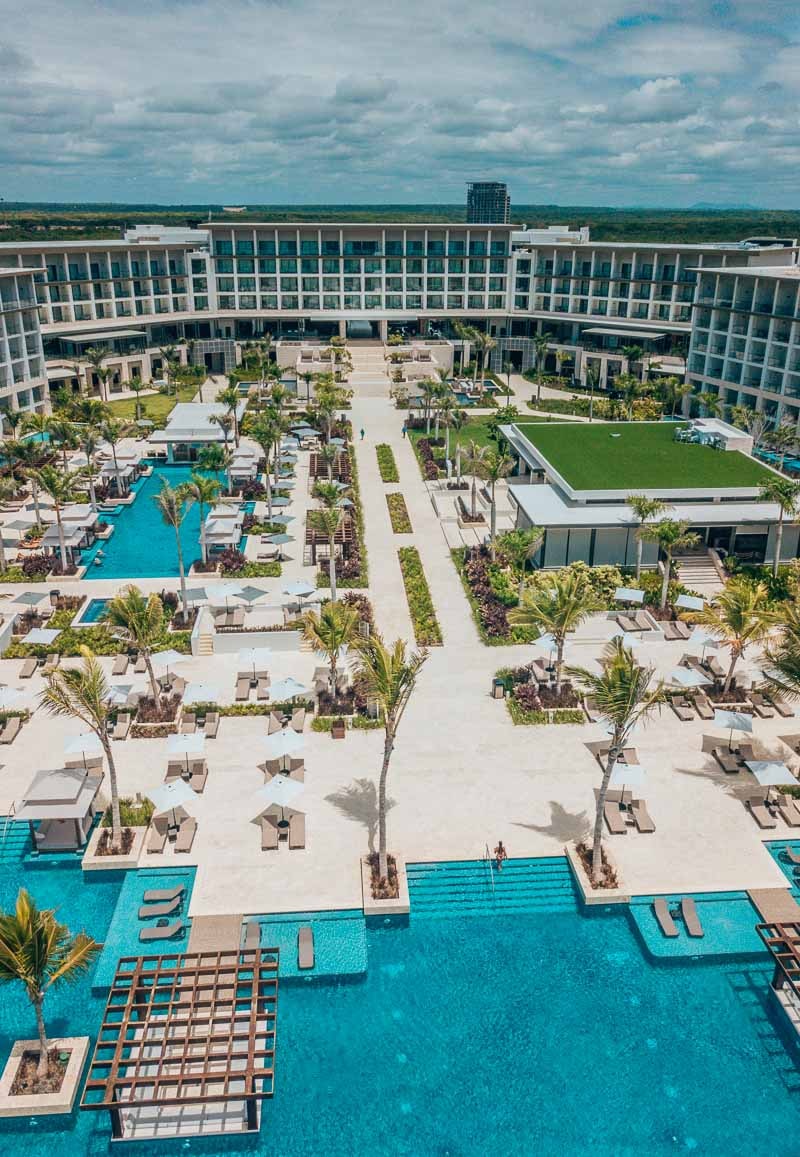 hyatt cap cana properties drone shot